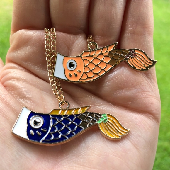 Koi Fish Carp Feng Shui Far East Layer Trendy Necklaces - Picture 2 of 16